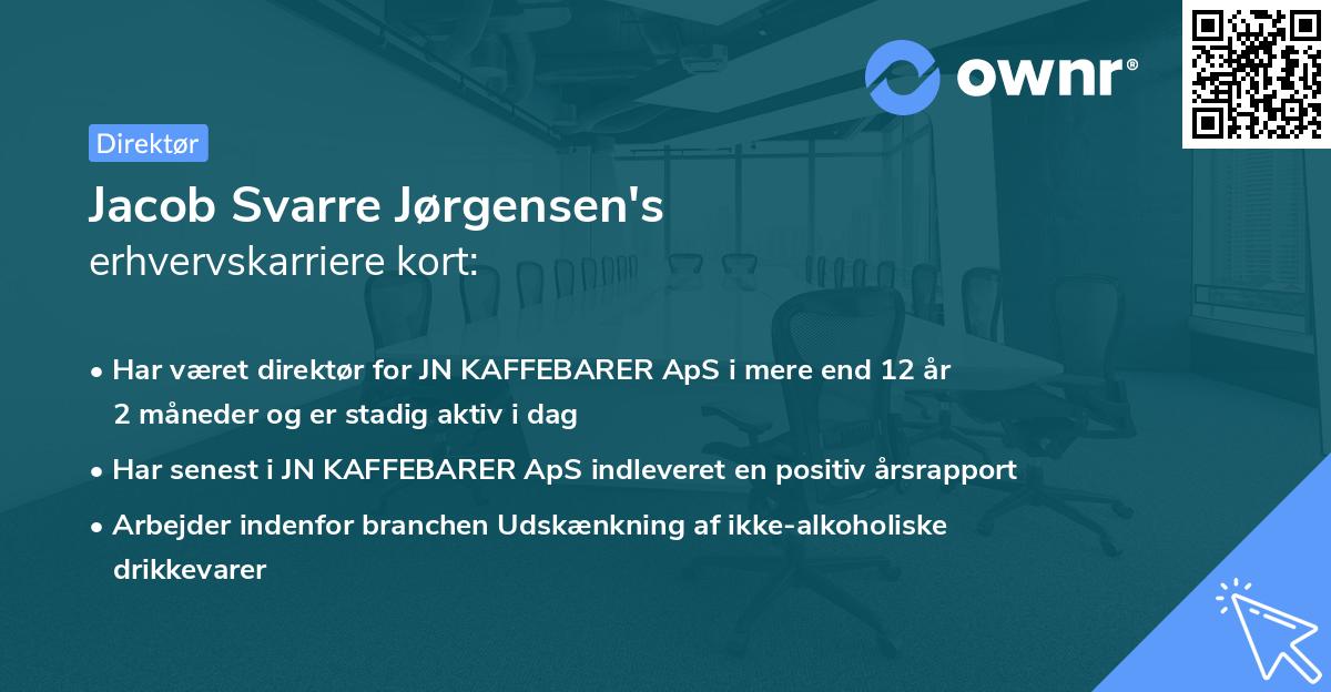 Jacob Svarre Jørgensen's erhvervskarriere kort