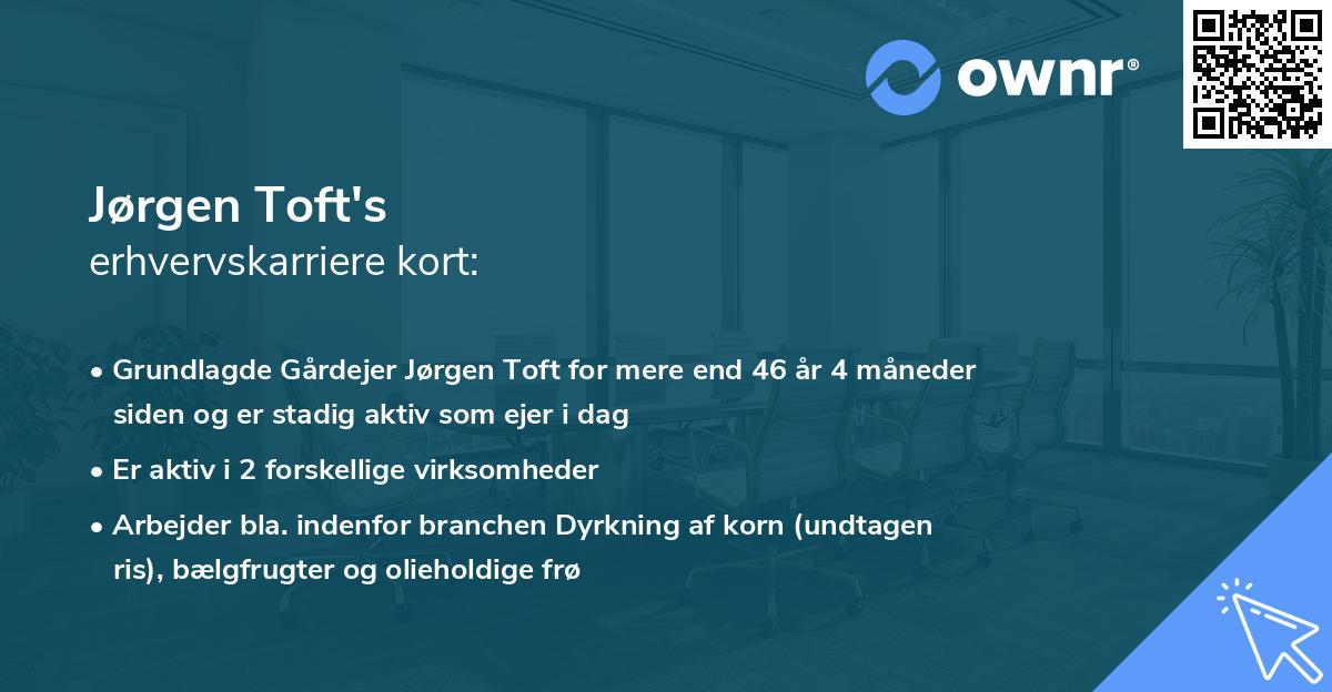 Jørgen Toft's erhvervskarriere kort