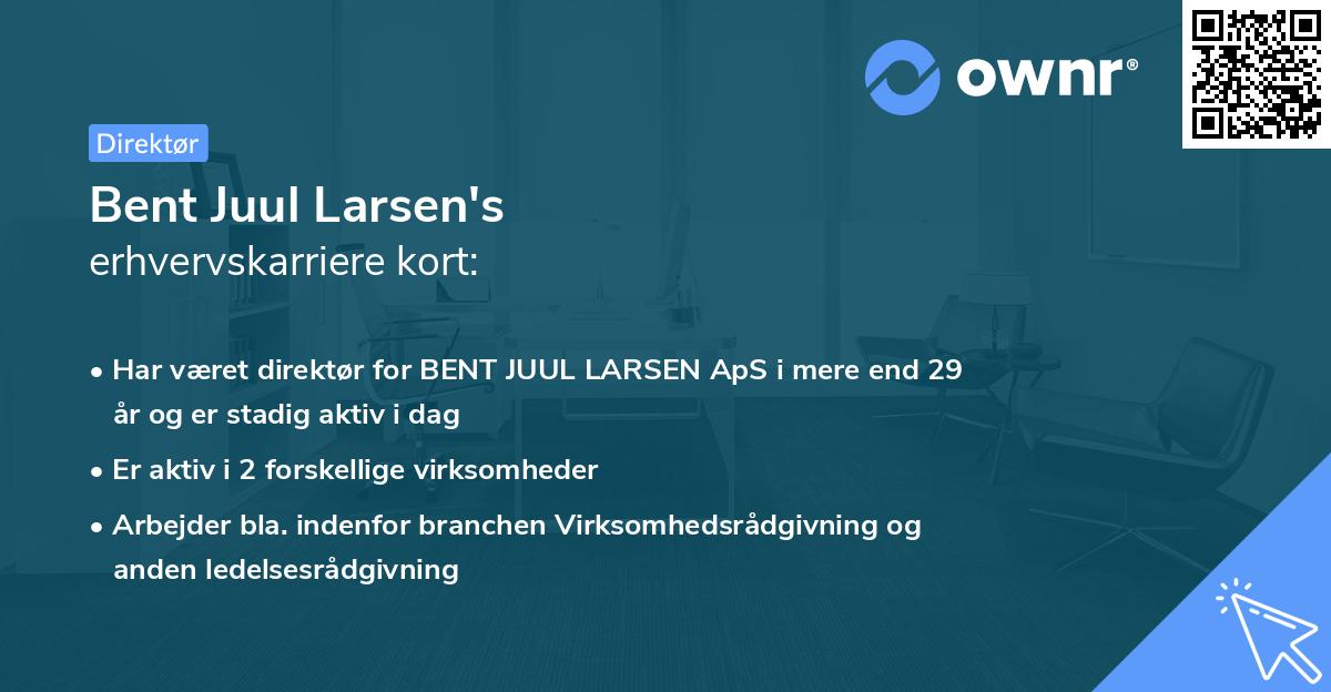 Bent Juul Larsen's erhvervskarriere kort