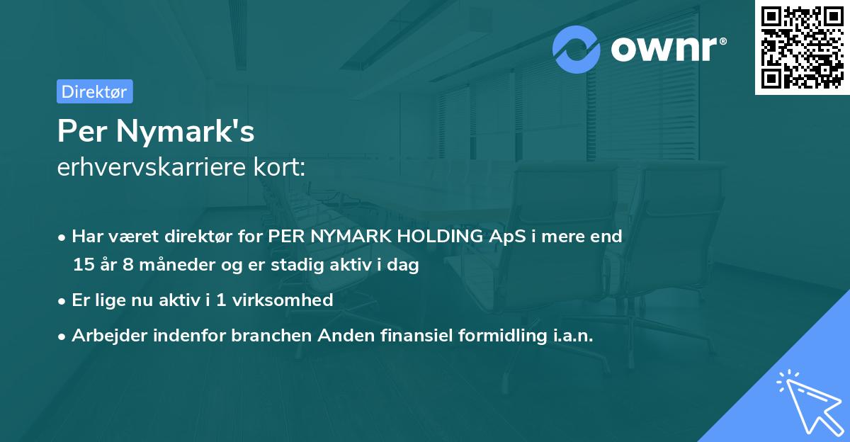 Per Nymark's erhvervskarriere kort