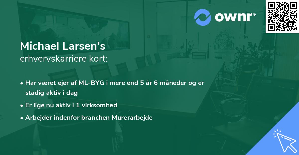 Michael Larsen's erhvervskarriere kort