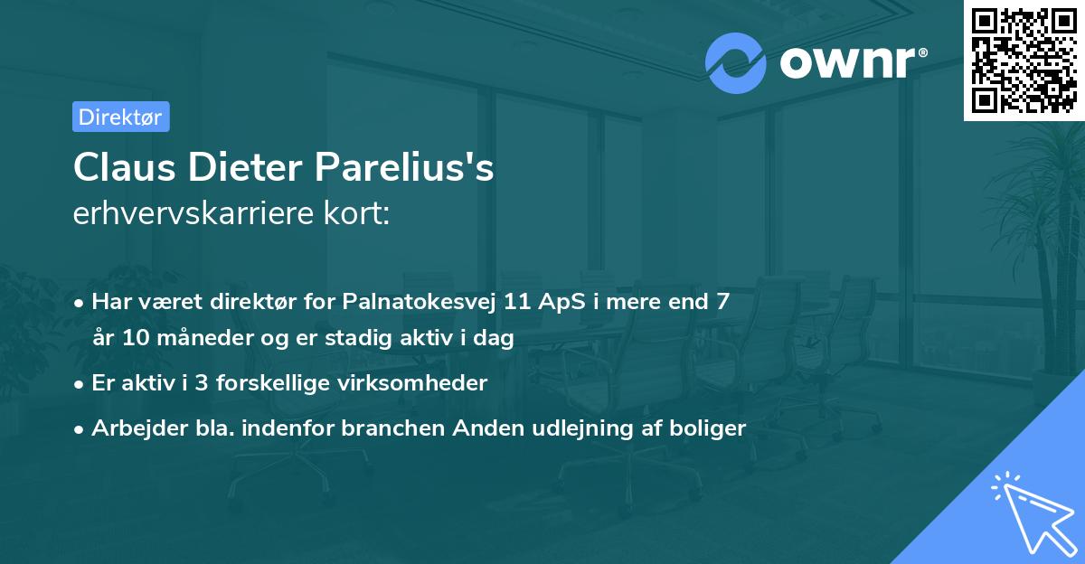 Claus Dieter Parelius's erhvervskarriere kort