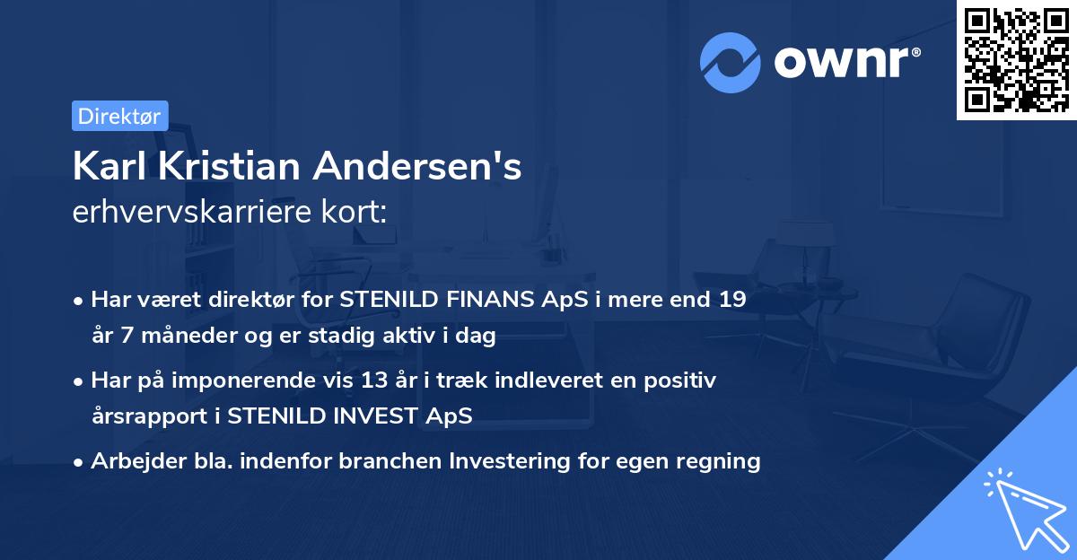 Karl Kristian Andersen's erhvervskarriere kort