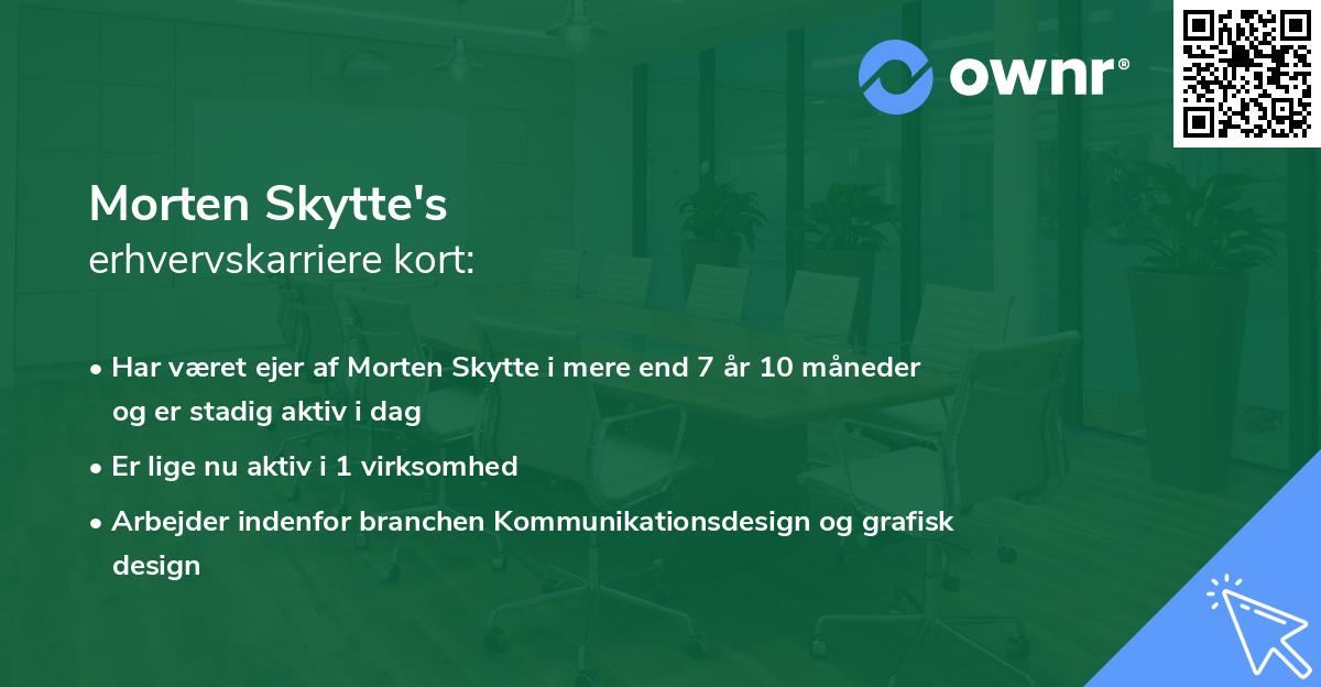 Morten Skytte's erhvervskarriere kort