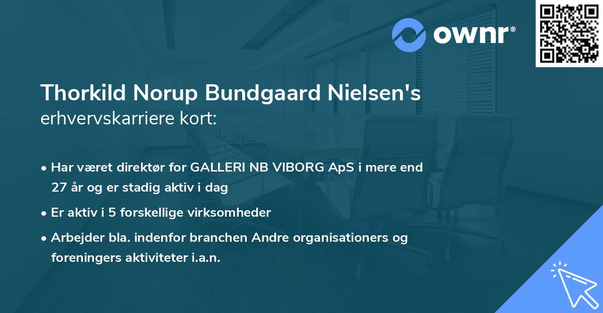Thorkild Norup Bundgaard Nielsen's erhvervskarriere kort