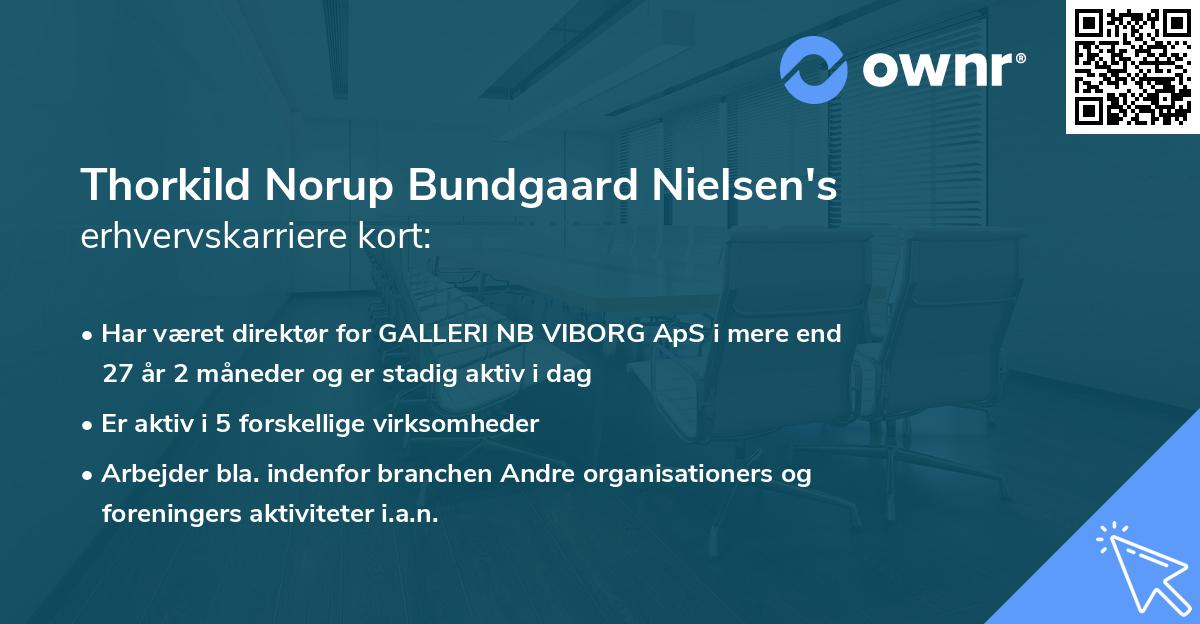 Thorkild Norup Bundgaard Nielsen's erhvervskarriere kort