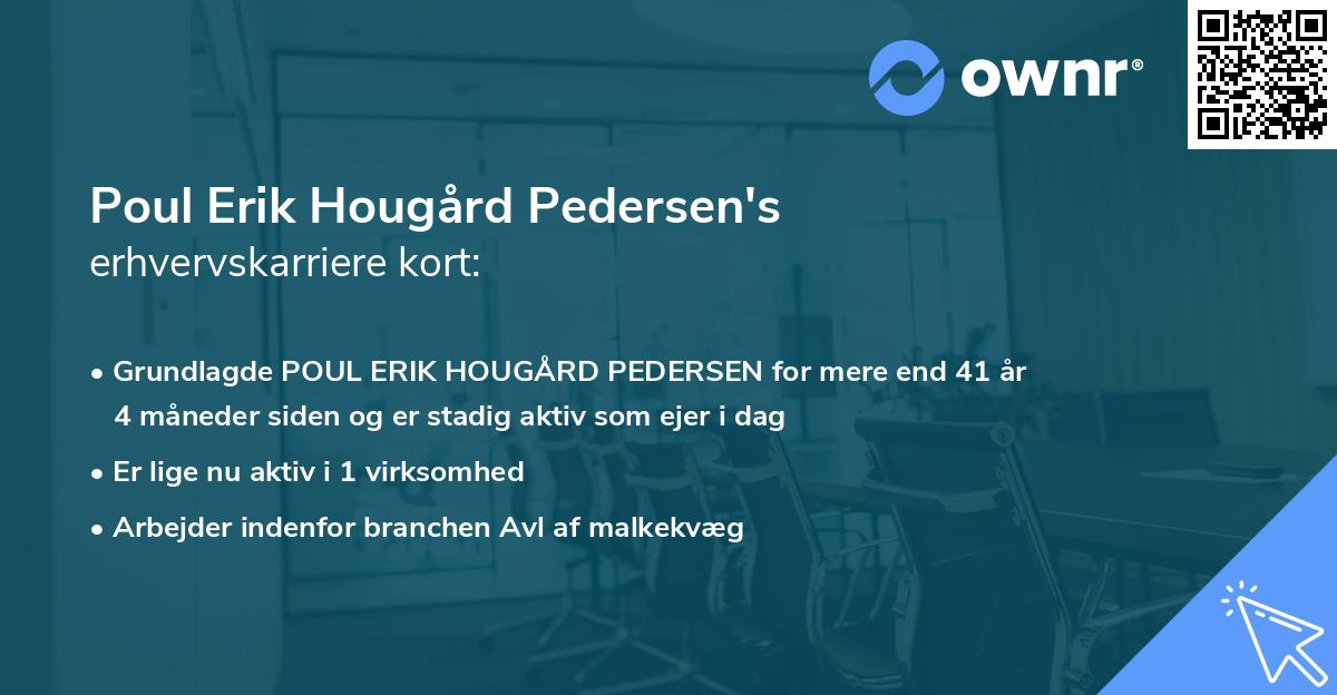 Poul Erik Hougård Pedersen's erhvervskarriere kort