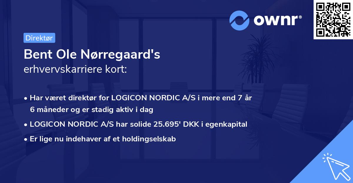 Bent Ole Nørregaard's erhvervskarriere kort