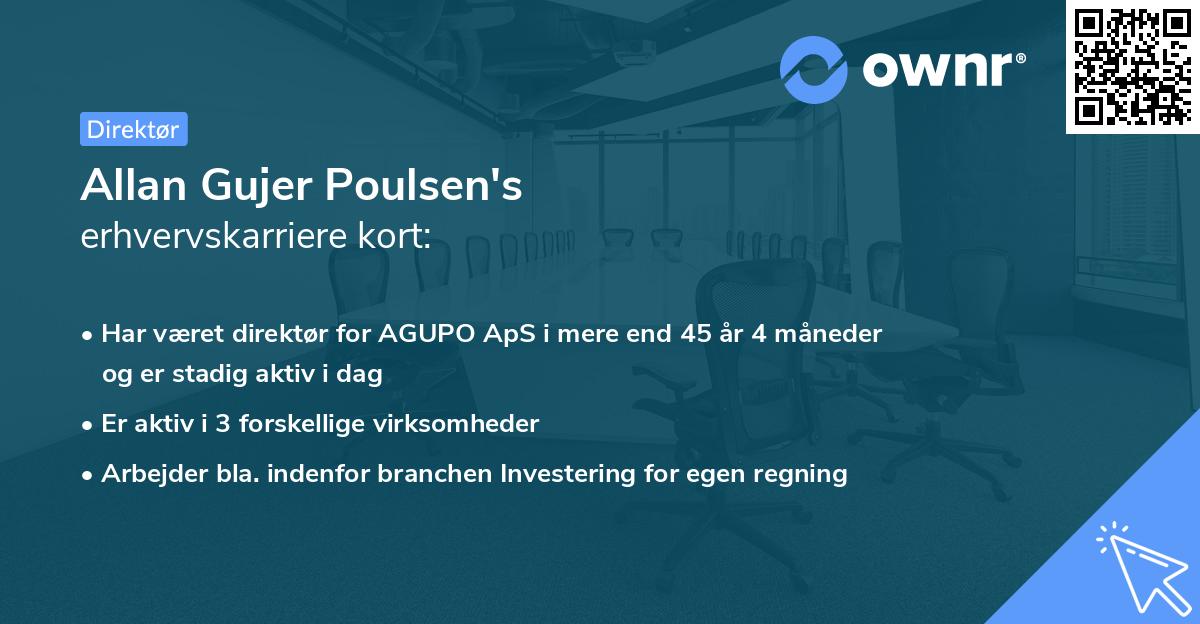 Allan Gujer Poulsen's erhvervskarriere kort
