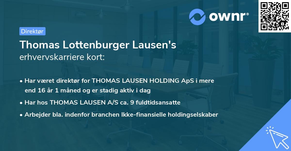 Thomas Lottenburger Lausen's erhvervskarriere kort