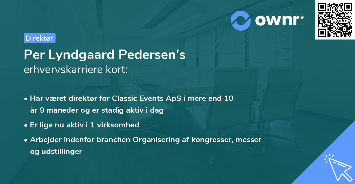 Per Lyndgaard Pedersen's erhvervskarriere kort