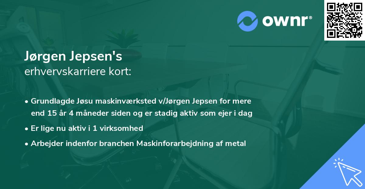 Jørgen Jepsen's erhvervskarriere kort