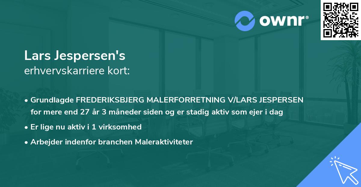 Lars Jespersen's erhvervskarriere kort