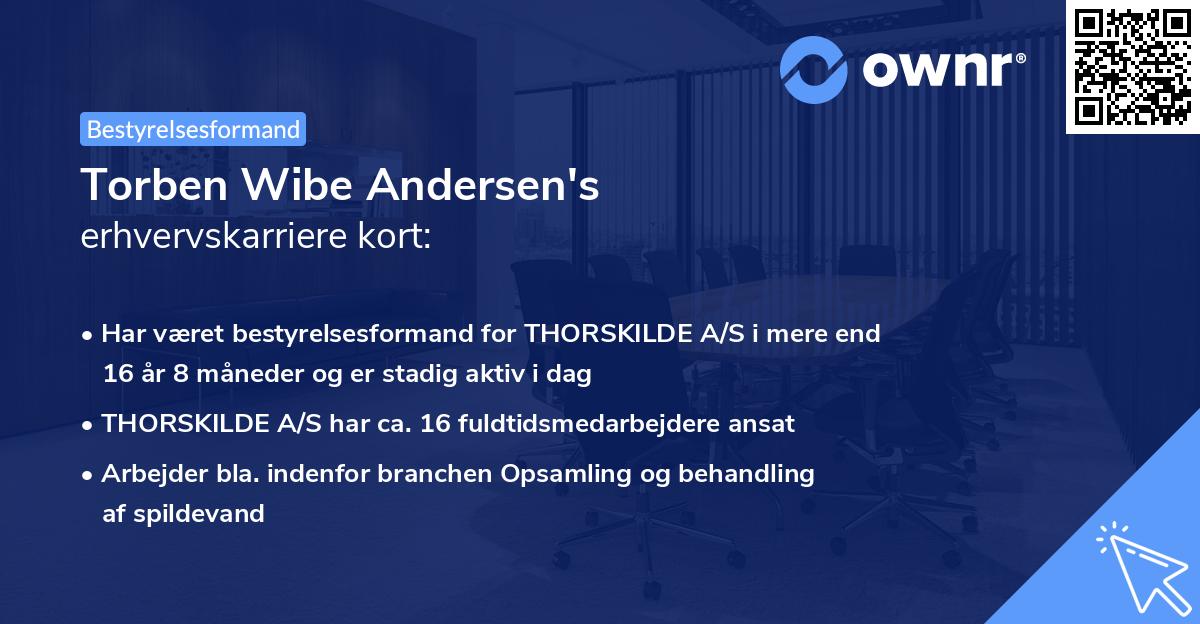 Torben Wibe Andersen's erhvervskarriere kort