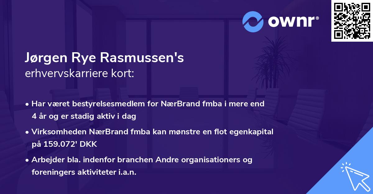 Jørgen Rye Rasmussen's erhvervskarriere kort