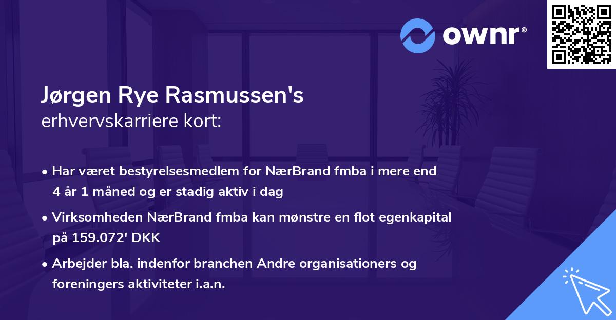 Jørgen Rye Rasmussen's erhvervskarriere kort