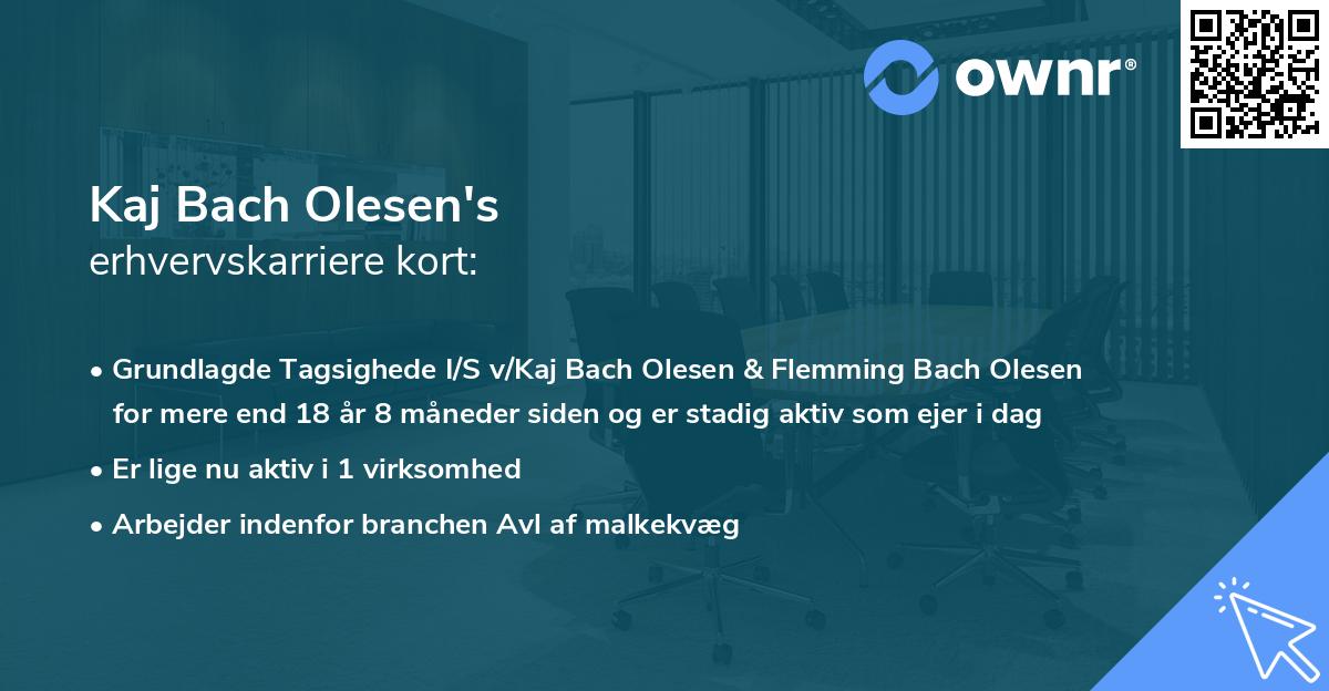 Kaj Bach Olesen's erhvervskarriere kort
