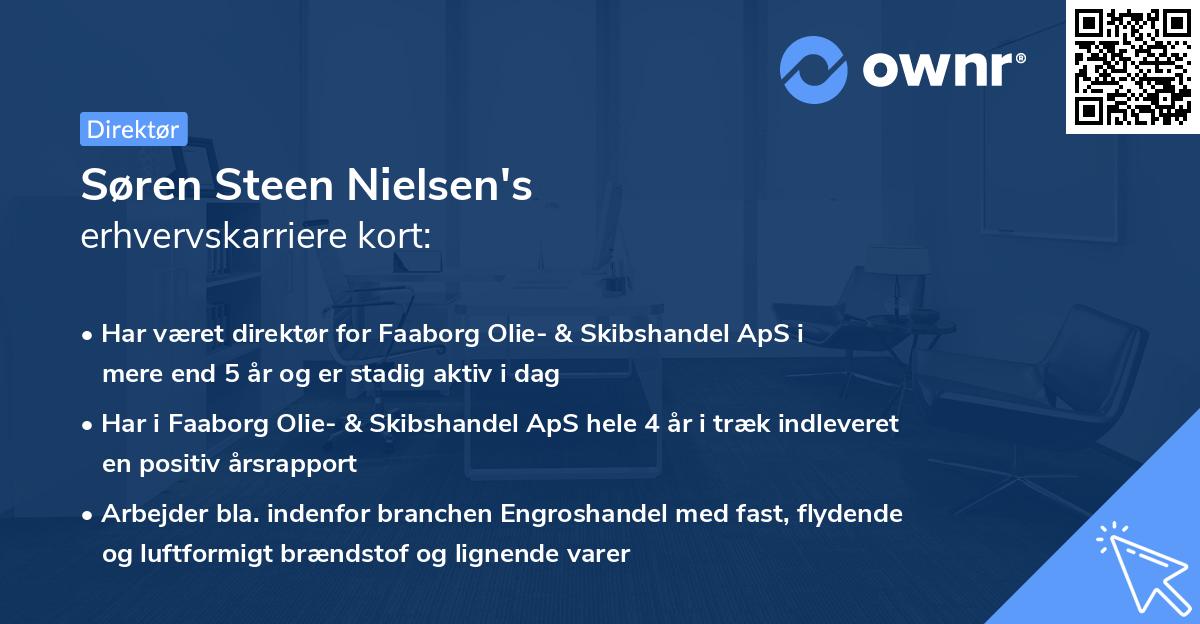 Søren Steen Nielsen's erhvervskarriere kort