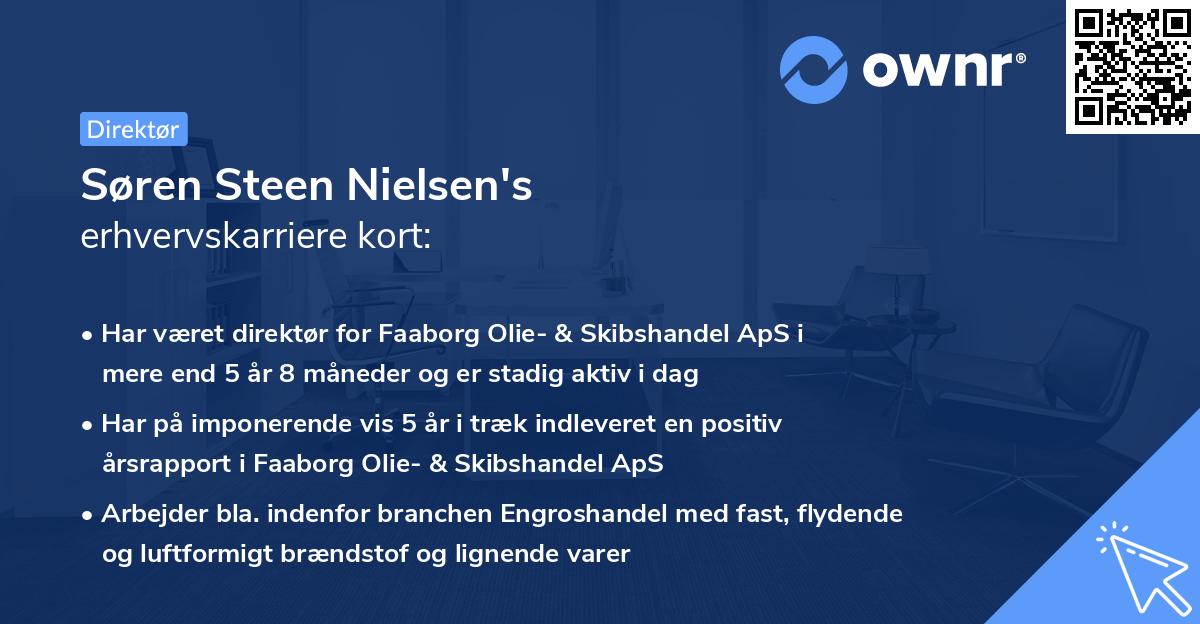 Søren Steen Nielsen's erhvervskarriere kort
