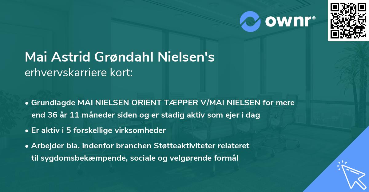 Mai Astrid Grøndahl Nielsen's erhvervskarriere kort