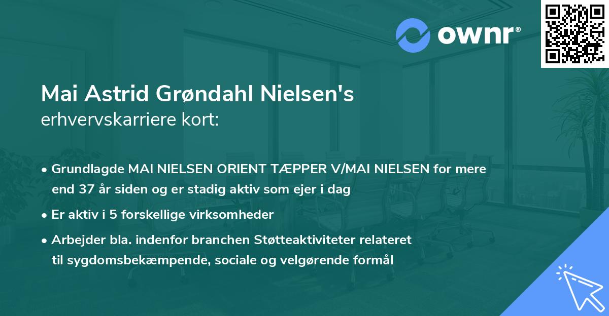 Mai Astrid Grøndahl Nielsen's erhvervskarriere kort