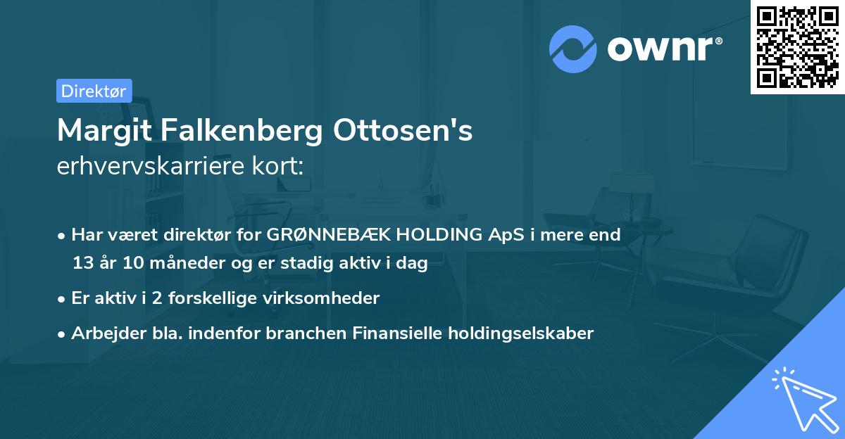 Margit Falkenberg Ottosen's erhvervskarriere kort