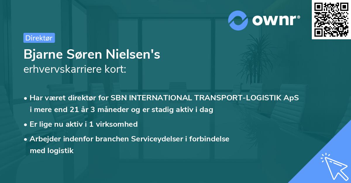 Bjarne Søren Nielsen's erhvervskarriere kort