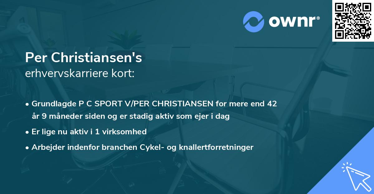 Per Christiansen's erhvervskarriere kort