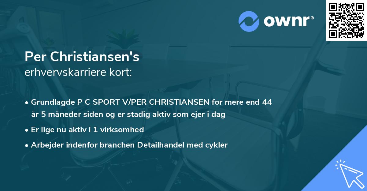 Per Christiansen's erhvervskarriere kort