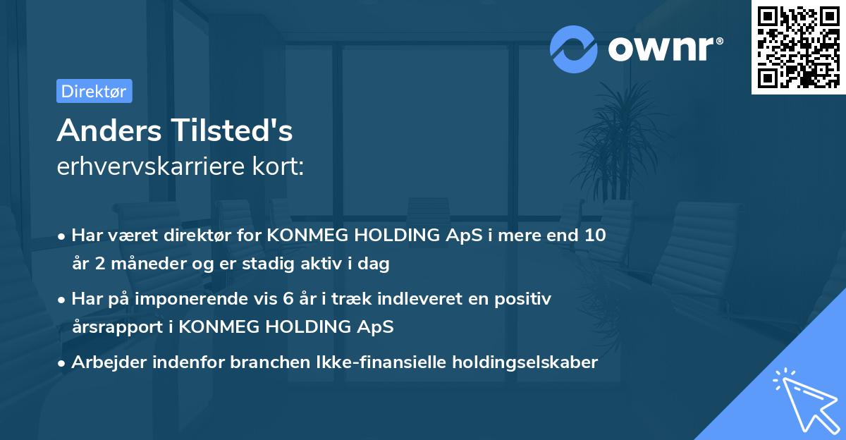 Anders Tilsted's erhvervskarriere kort