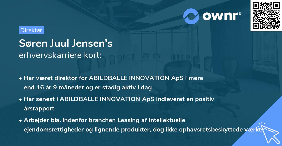 Søren Juul Jensen's erhvervskarriere kort