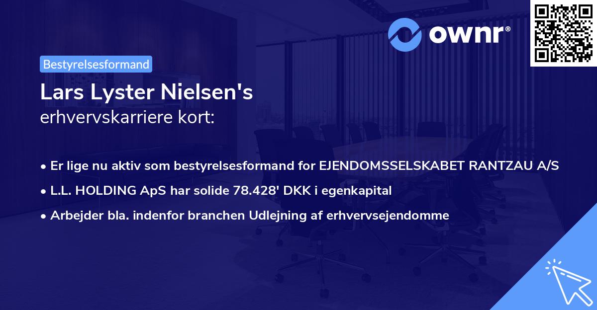 Lars Lyster Nielsen's erhvervskarriere kort