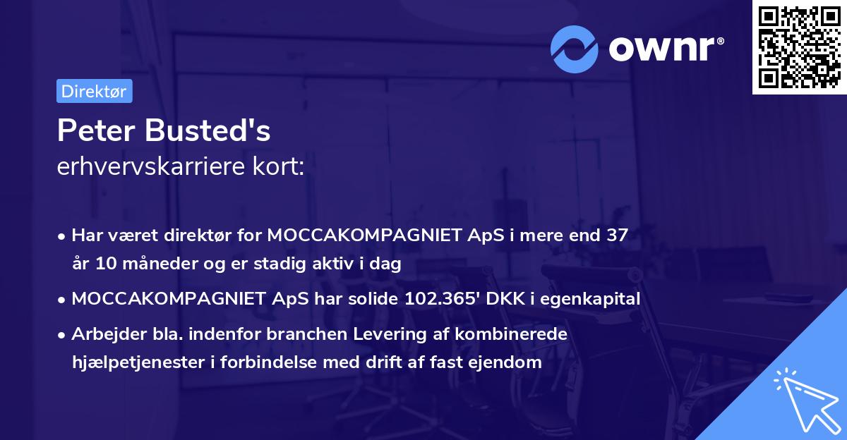 Peter Busted's erhvervskarriere kort