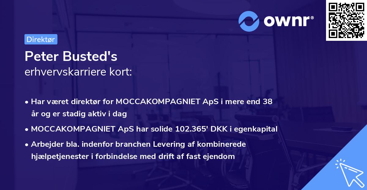 Peter Busted's erhvervskarriere kort
