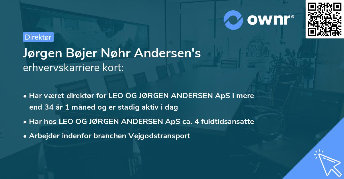 Jørgen Bøjer Nøhr Andersen's erhvervskarriere kort