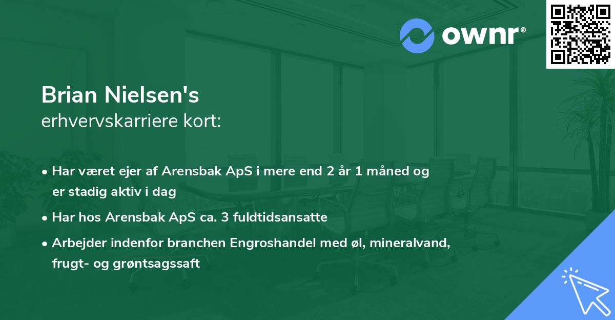 Brian Nielsen's erhvervskarriere kort