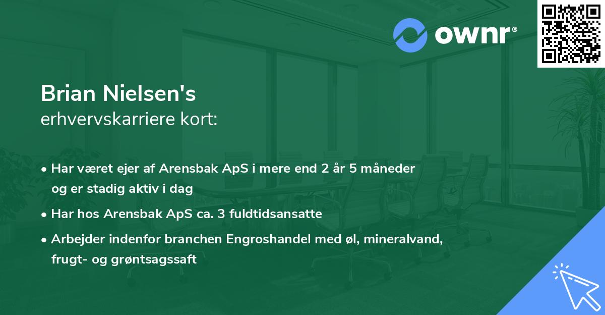 Brian Nielsen's erhvervskarriere kort