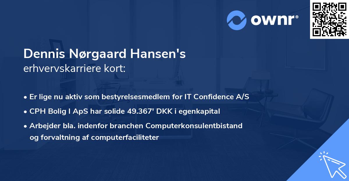 Dennis Nørgaard Hansen's erhvervskarriere kort