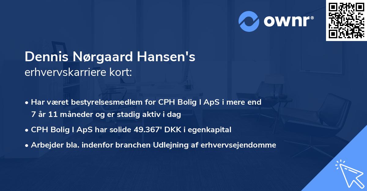 Dennis Nørgaard Hansen's erhvervskarriere kort