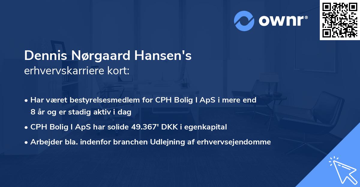Dennis Nørgaard Hansen's erhvervskarriere kort