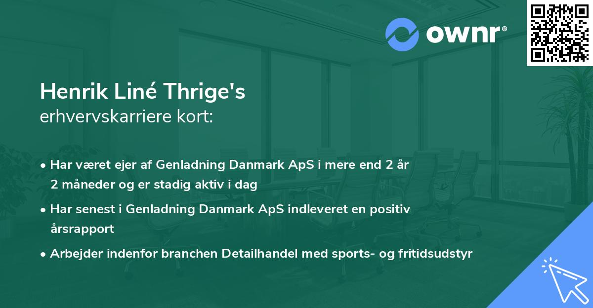 Henrik Liné Thrige's erhvervskarriere kort