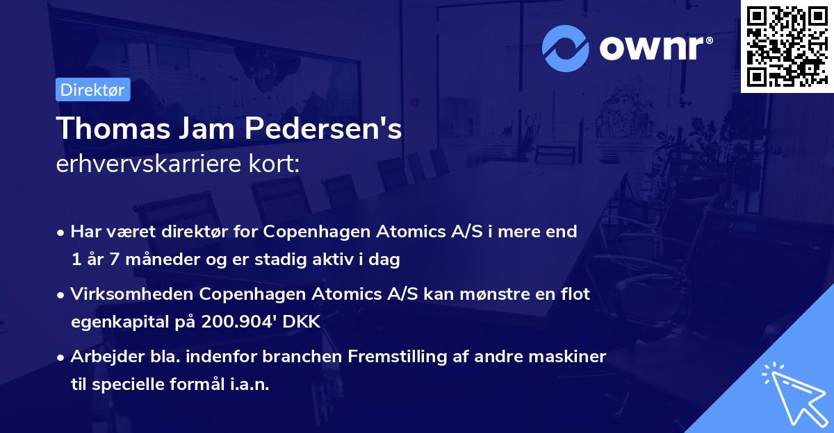 Thomas Jam Pedersen's erhvervskarriere kort