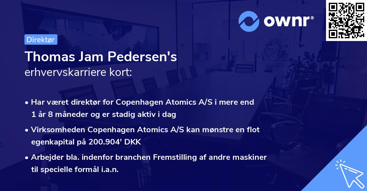 Thomas Jam Pedersen's erhvervskarriere kort