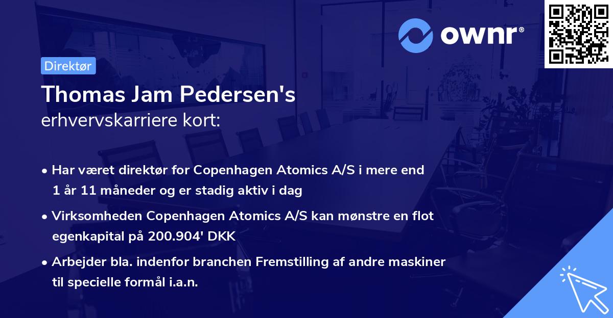 Thomas Jam Pedersen's erhvervskarriere kort