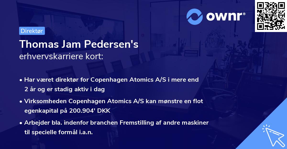 Thomas Jam Pedersen's erhvervskarriere kort