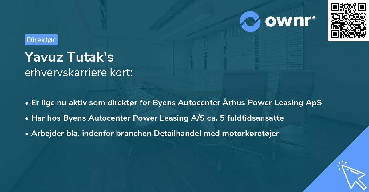 Yavuz Tutak's erhvervskarriere kort