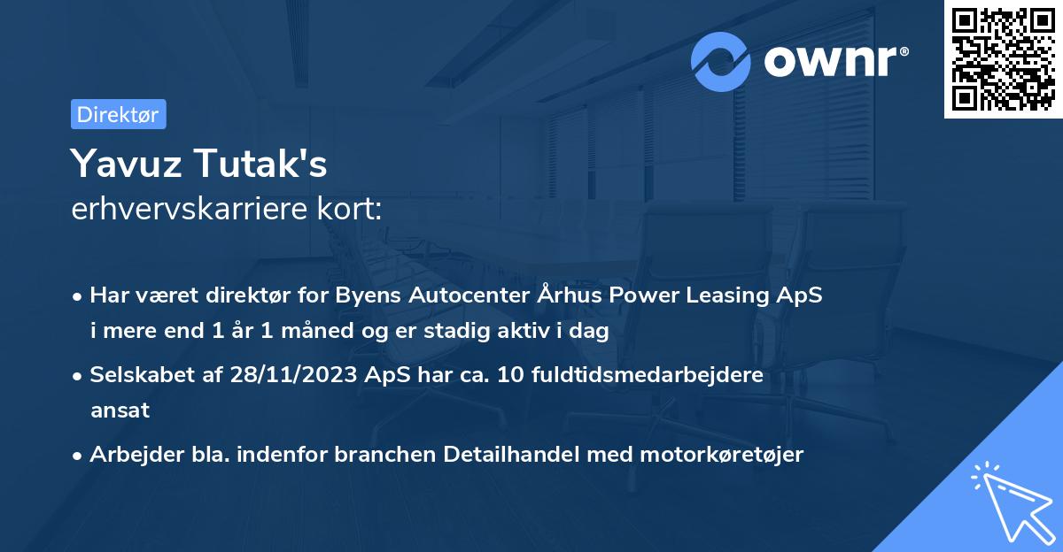 Yavuz Tutak's erhvervskarriere kort
