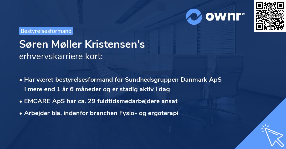 Søren Møller Kristensen's erhvervskarriere kort
