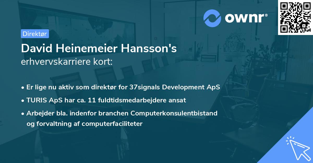 David Heinemeier Hansson's erhvervskarriere kort