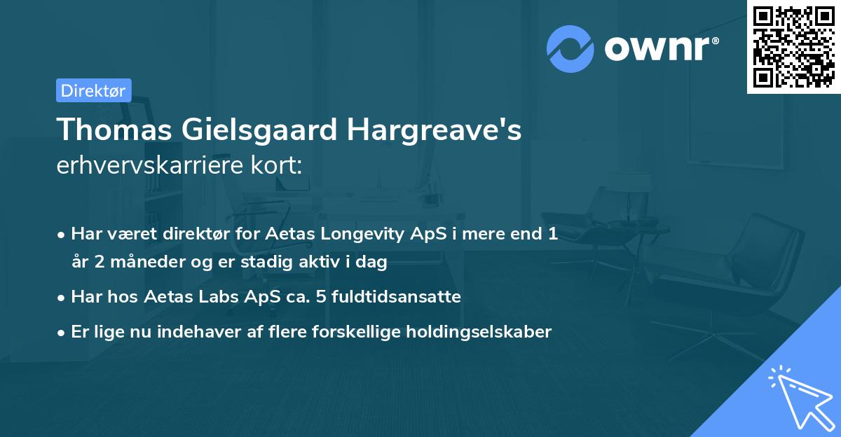 Thomas Gielsgaard Hargreave's erhvervskarriere kort